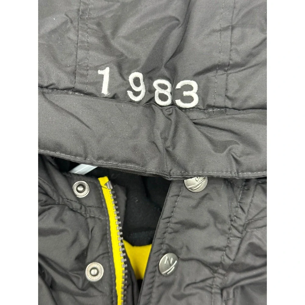Nautica Kids Black Hooded Winter Parka Jacket Fleece Lined Size M 10/12 1983 USA